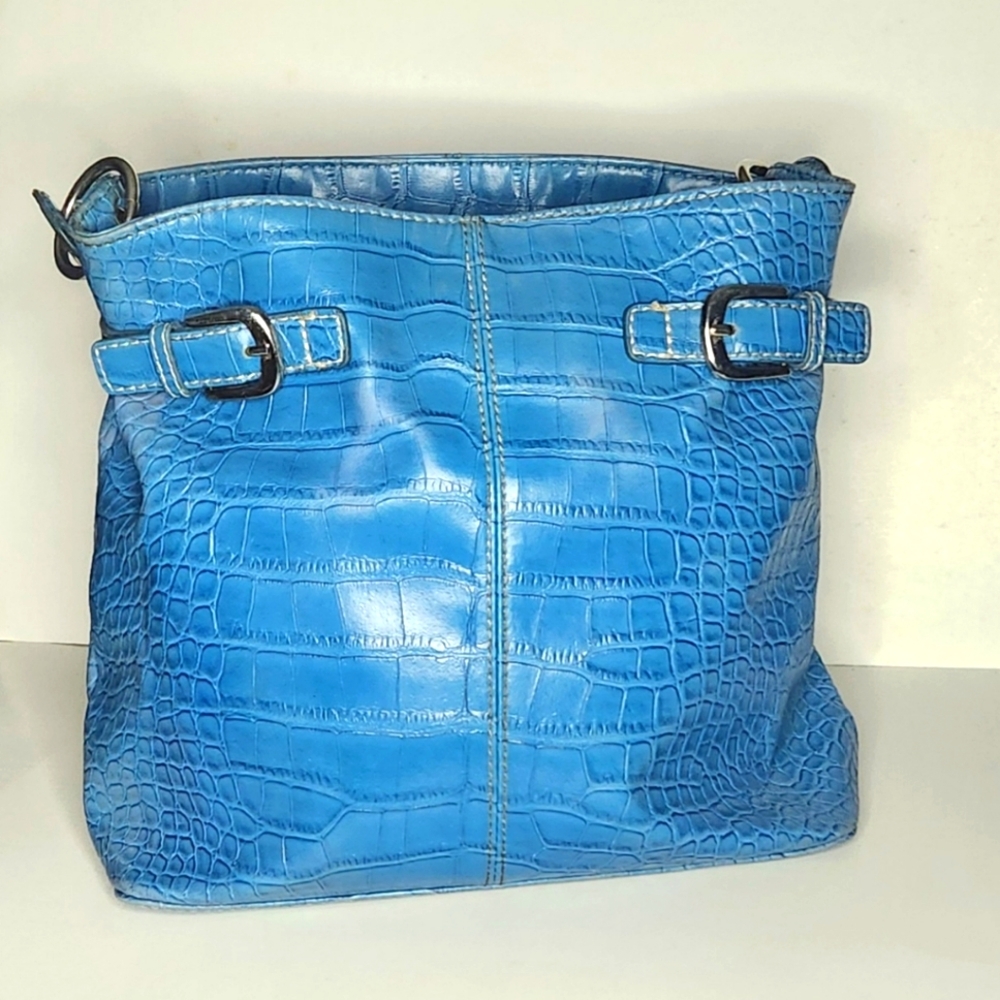 Tommy Hilfiger Baby Blue embossed crocodile faux leather look Purse